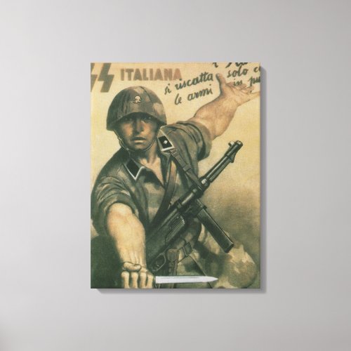 Enlist Propaganda Poster Canvas Print