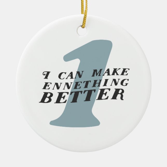 Enneagram 1 Funny Christmas Ornament (Front)