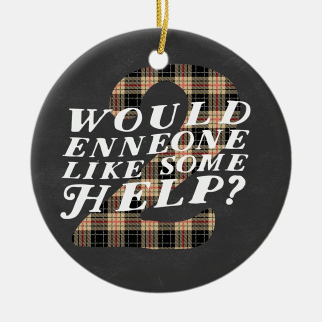 Enneagram 2 Christmas Themed Ornament (Front)