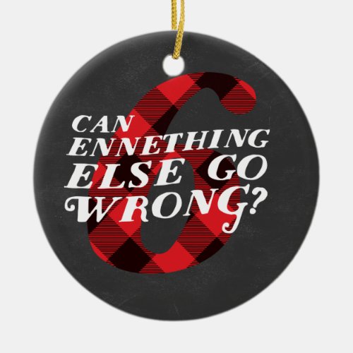 Enneagram 6 funny Christmas themed ornament