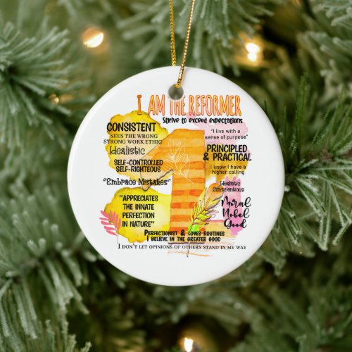 Enneagram Type 1 _ I Am The Reformer Ceramic Ornament