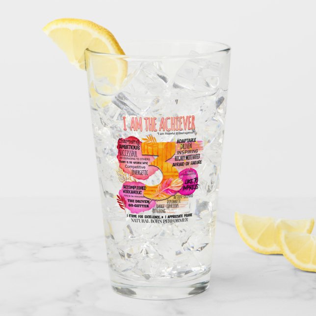 Enneagram Type 3 - I Am The Achiever Glass (Front Ice)