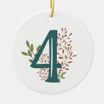 Enneagram Type 4 Floral Christmas Ornament