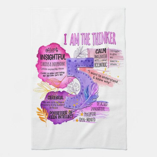 Enneagram Type 5 _ I Am The Thinker Kitchen Towel