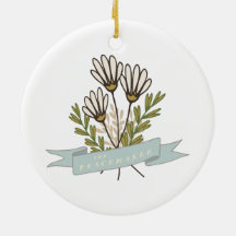 Enneagram Type 9 Floral Christmas Ornament