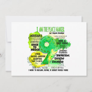 Enneagram Type 9 - I Am The Peace Maker Holiday Card