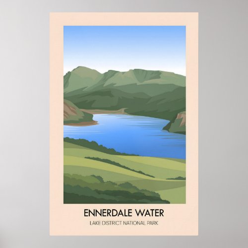 Ennerdale Water Lake District Travel Poster