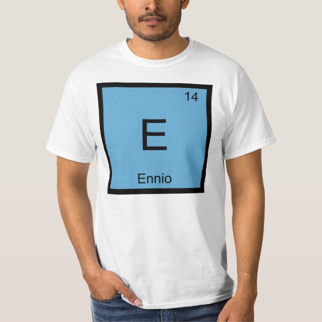 Ennio Name Chemistry Element Periodic Table T-Shirt (Front)