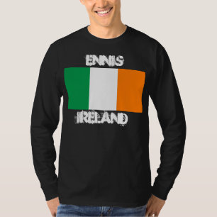 Ennis, Ireland with Irish flag T-Shirt