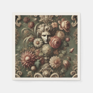 Ennui Elegance – Gothic Baroque Floral Pattern Napkins