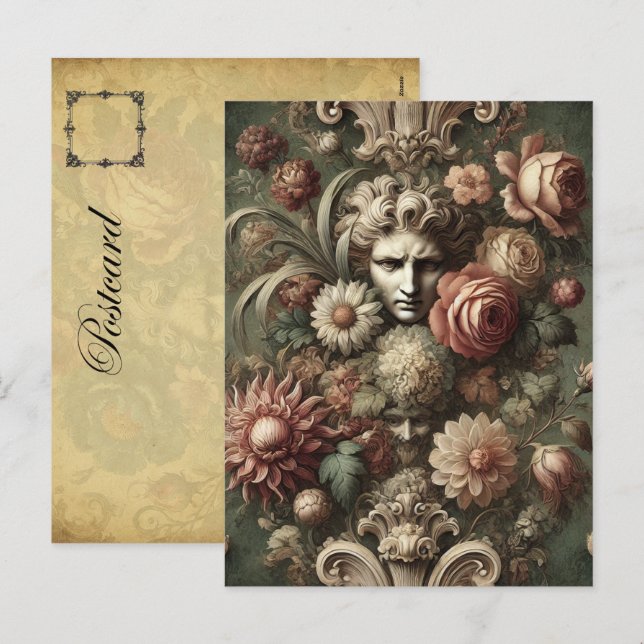 Ennui Elegance – Gothic Victorian  Holiday Postcard (Front/Back)