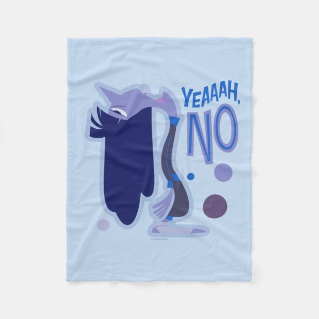 Ennui "Yeaaah, No" Fleece Blanket (Front)