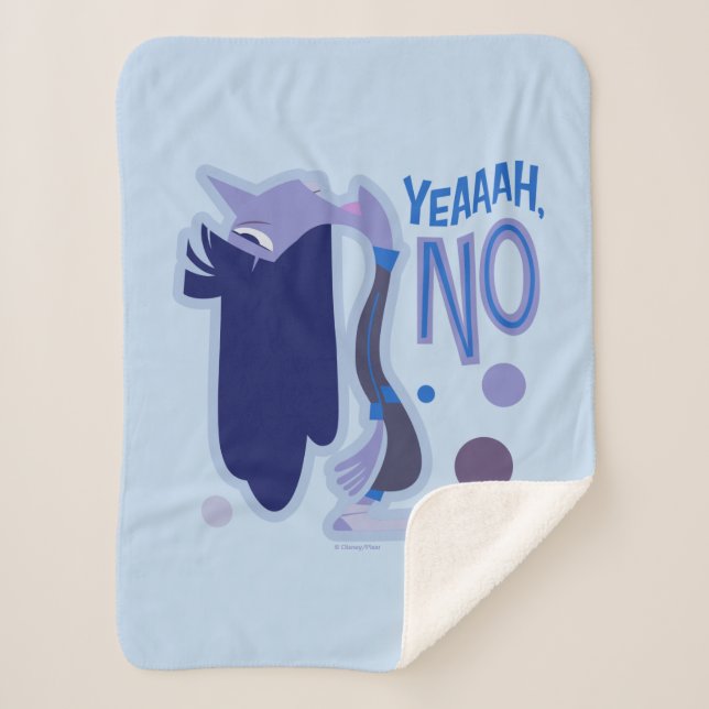 Ennui "Yeaaah, No" Sherpa Blanket (Front)