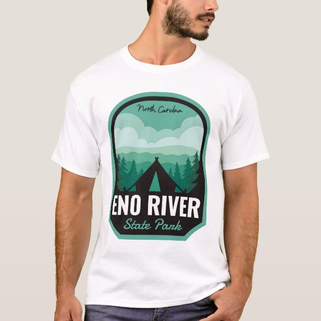 Eno River State Park NC Camping T-Shirt (Front)