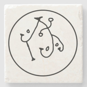 Enochian Angel AAAN Marble Seal Stone Coaster