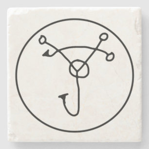 Enochian Angel AANAA Marble Seal Stone Coaster
