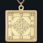 Enochian Lamen Pendant<br><div class="desc">Large Golden Finish Enochian Lamen Pendant</div>