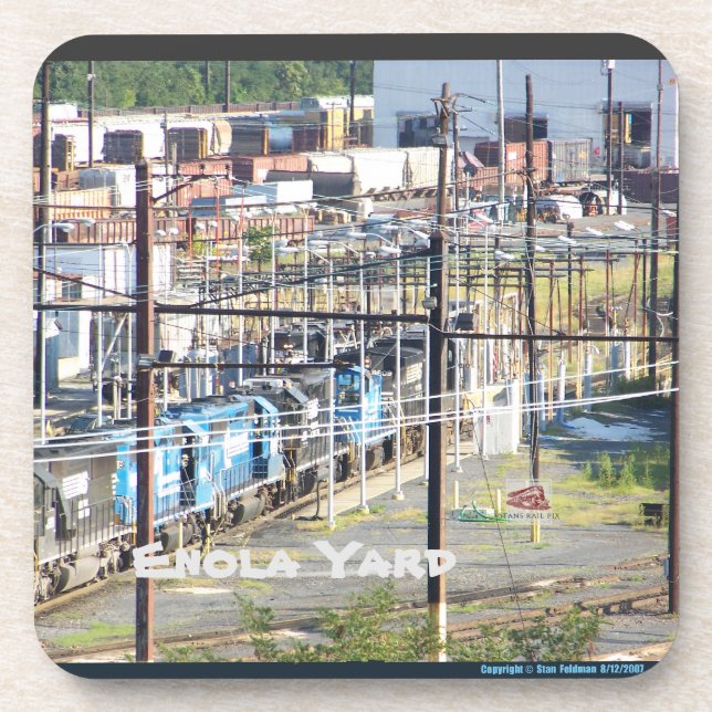 Enola Norfolk Southern Railroad Yard Harrisburg PA Beverage Coaster (Front)
