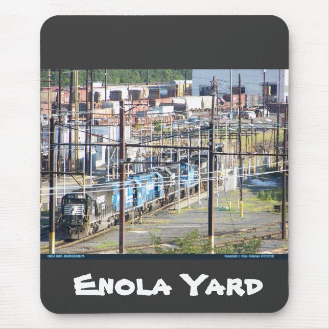 Enola Norfolk Southern Railroad Yard Harrisburg PA Mouse Pad (Front)