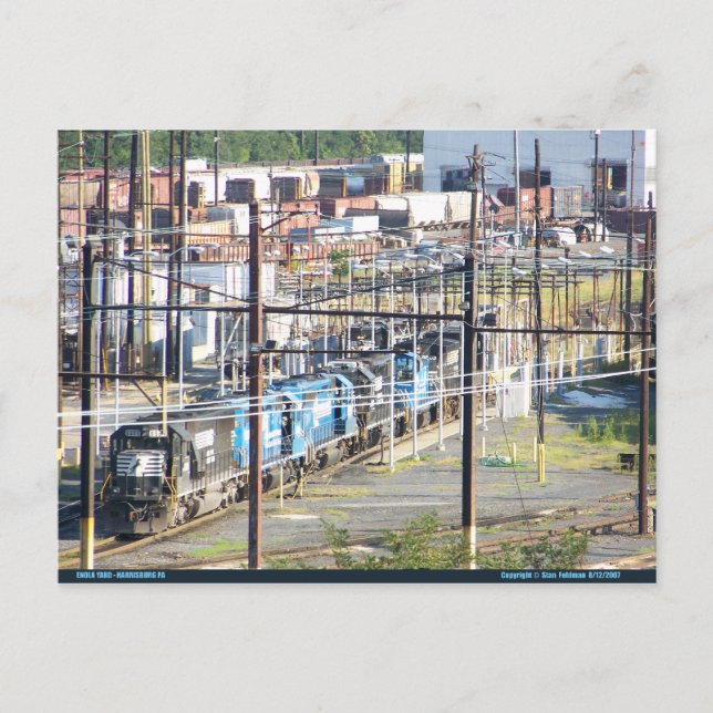 Enola Norfolk Southern Railroad Yard Harrisburg PA Postcard (Front)