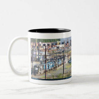 Enola  Railroad Yard , Harrisburg Pennsylvania     Two-Tone Coffee Mug