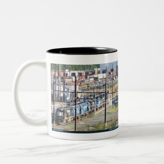 Enola  Railroad Yard , Harrisburg Pennsylvania     Two-Tone Coffee Mug (Left)