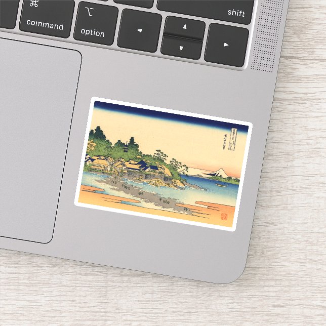 Enoshima in Sagami Province Sticker (Detail)