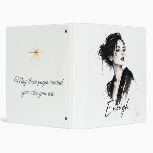 Enough Inspirational Personalized 3 Ring Binder