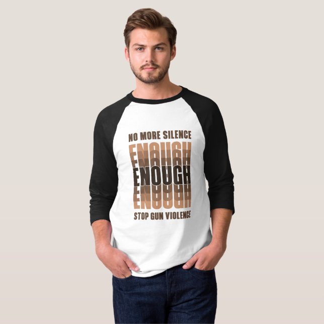 Enough | Men's 3/4 Sleeve Raglan T-Shirt (Front Full)