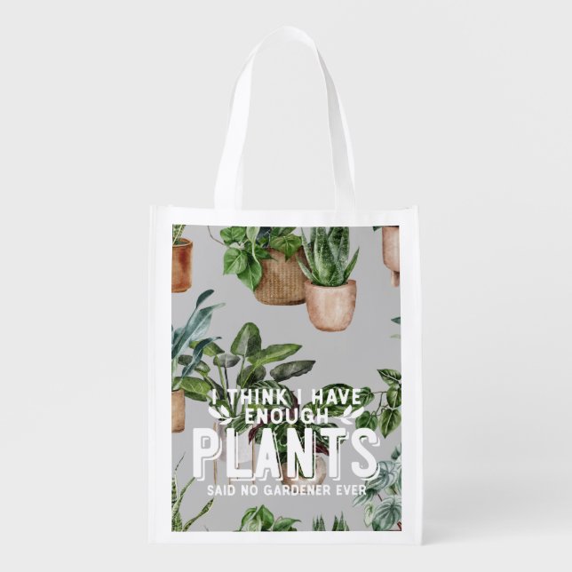 Enough Plants Grocery Bag (Front)