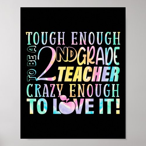 Enough To Teach 2nd Teacher Grade Back To School  Poster