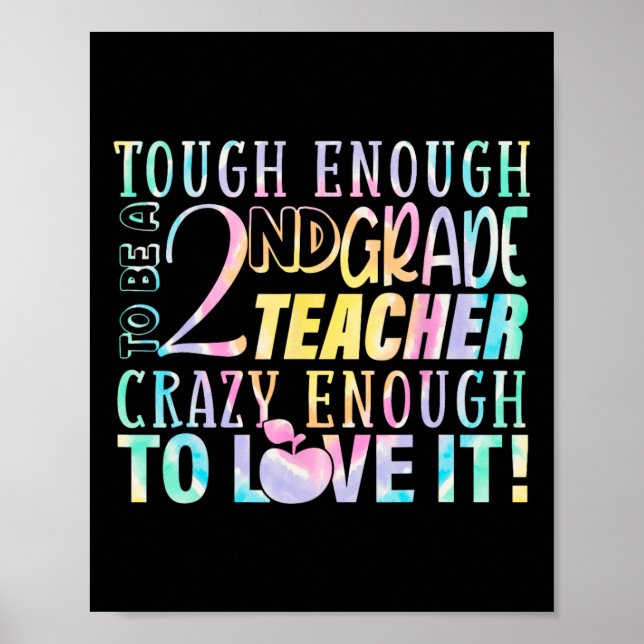 Enough To Teach 2nd Teacher Grade Back To School  Poster (Front)