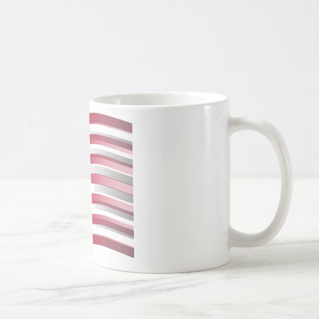 Enriched USA Flag: Wavy Layered Design Artistic Pa Coffee Mug (Right)