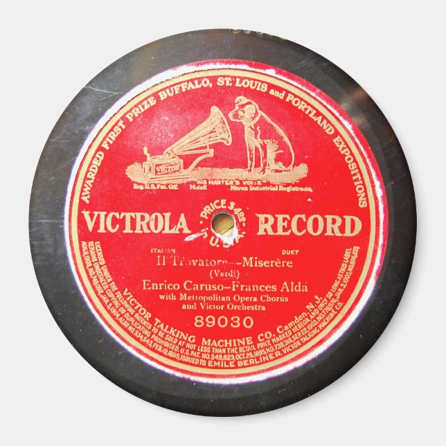 Enrico Caruso Victrola Magnet (Front)