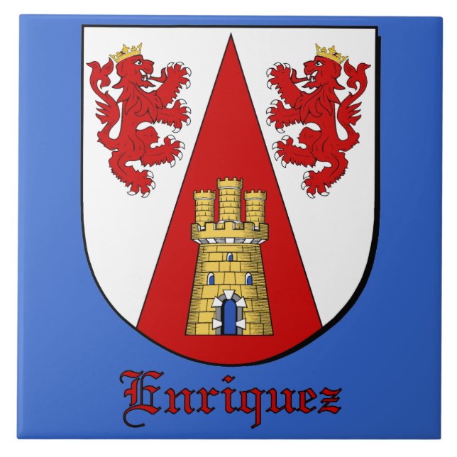 Enriquez Family Shield Decorative Tile (Front)