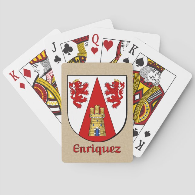 Enriquez Heraldic Shield Poker Cards (Back)