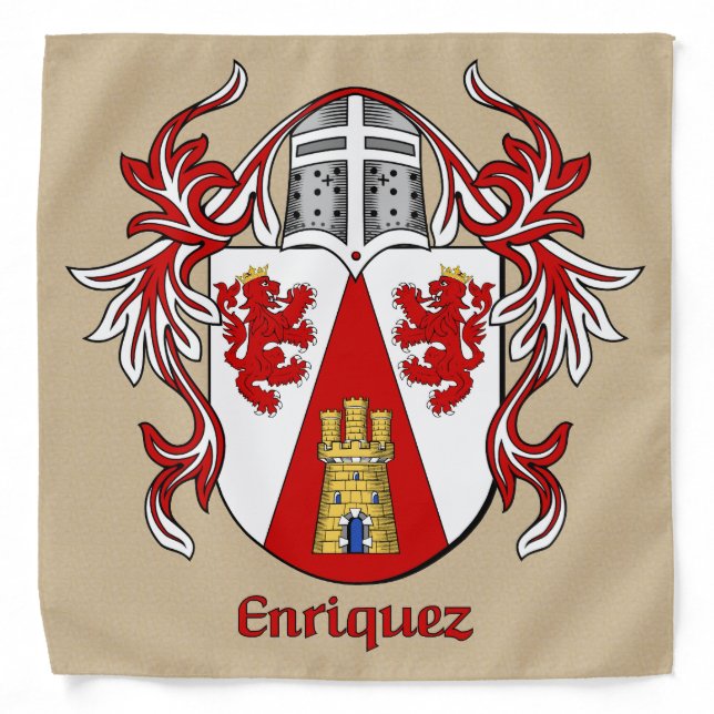 Enriquez Historical Coat of Arms Bandana (Front)