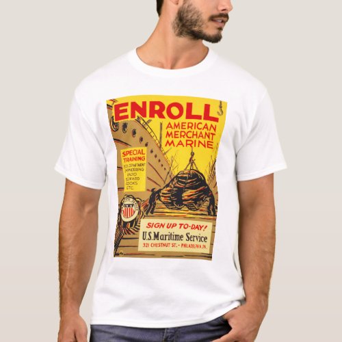 ENROLL American Merchant Marine US Maritime T_Shirt