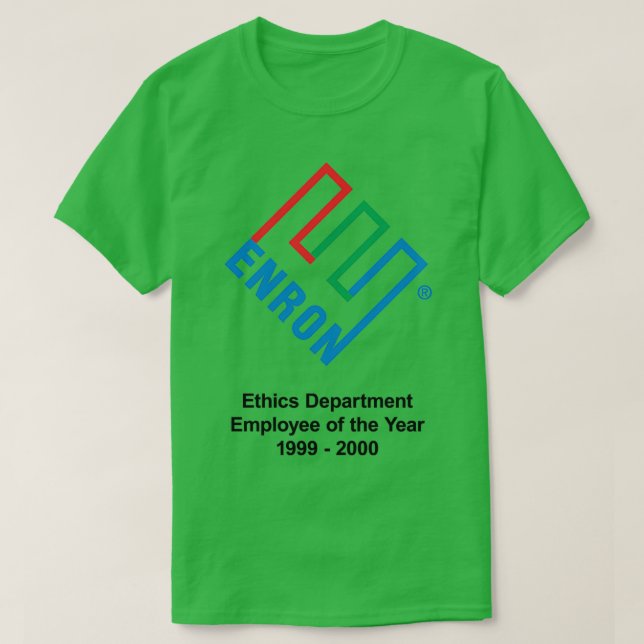 Enron Ethics Department Employee Of The Year T-Shirt (Design Front)