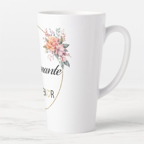 Enseignante Floral Watercolor Latte Mug