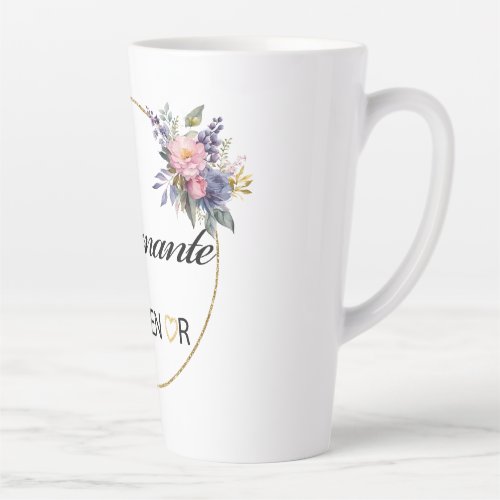 nseignante Floral Watercolor Latte Mug