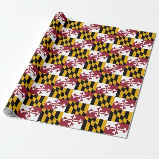 Ensign Of Maryland Tiled Pattern Wrapping Paper
