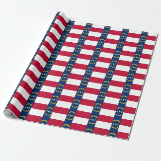 Ensign Of North Carolina Tiled Pattern Wrapping Paper
