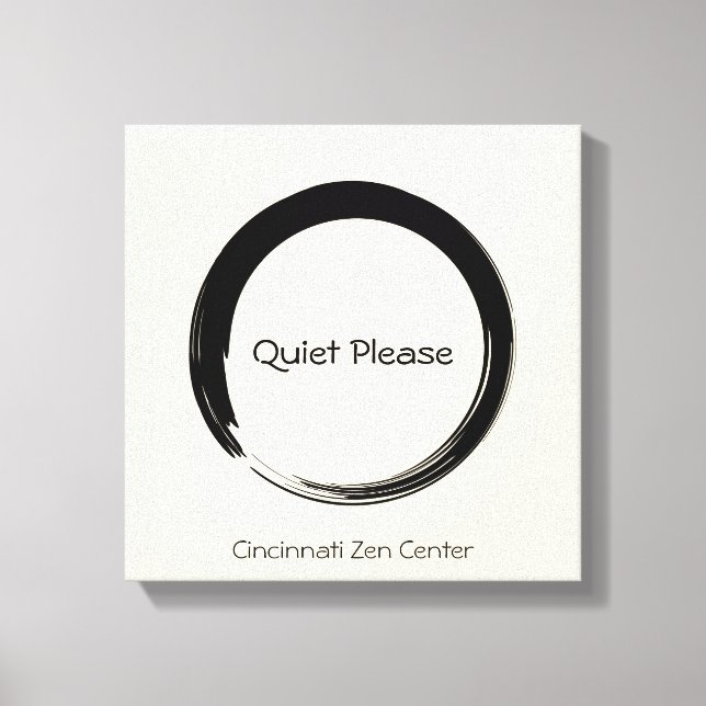 Enso Circle, quiet please Canvas Print (Front)