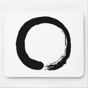 Enso Circle Zen Calligraphy Mouse Pad