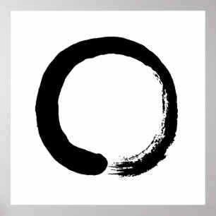 Enso Circle Zen Calligraphy Poster