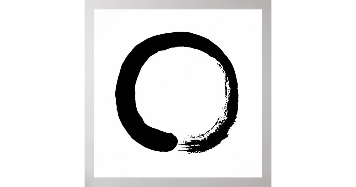 Enso Circle Zen Calligraphy Poster | Zazzle.com