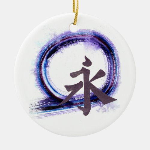 Enso _ Eternity with Zen Ceramic Ornament