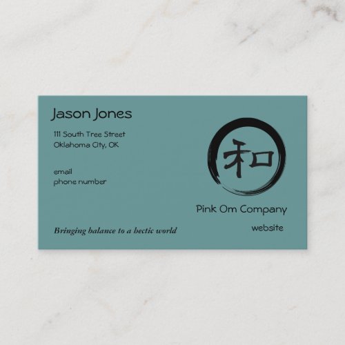 Enso Symbol with Harmony Symbol Business Card