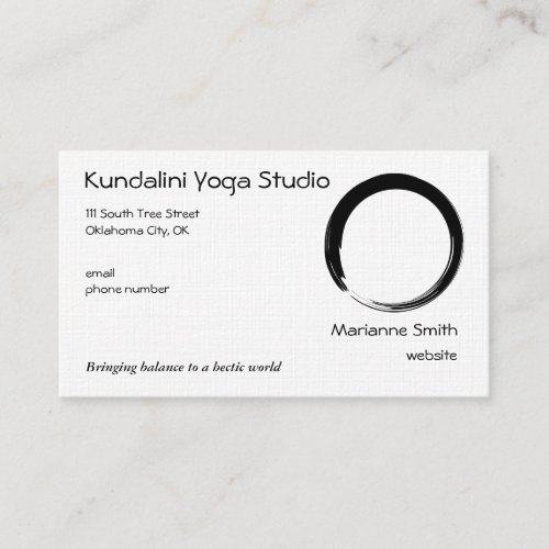 Enso Symbol with Zen Symbol v2 Appointment Card